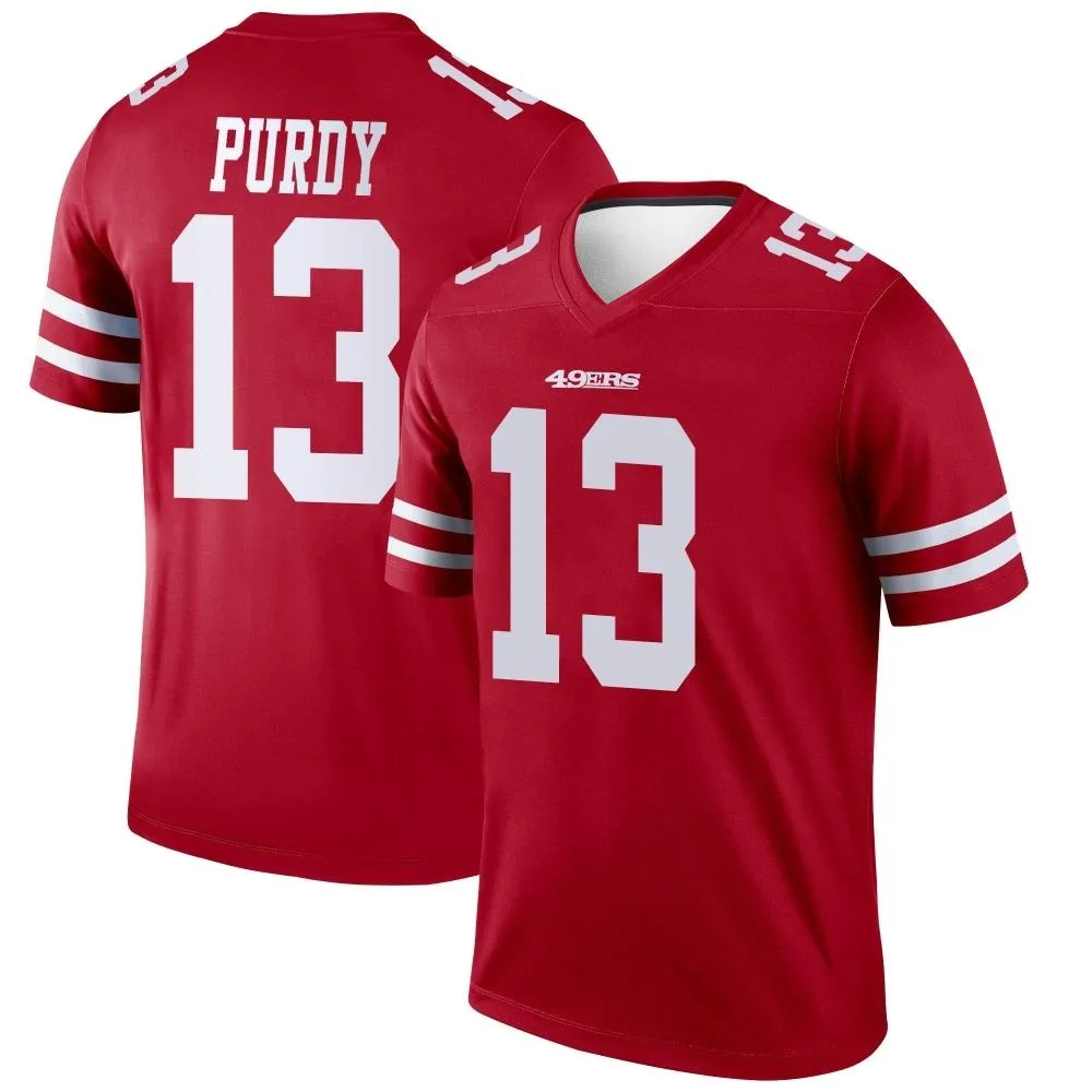 Men's San Francisco 49ers Brock Purdy Nike Legend Scarlet Jersey Men's San Francisco 49ers Brock Purdy Nike Legend Scarlet Jersey