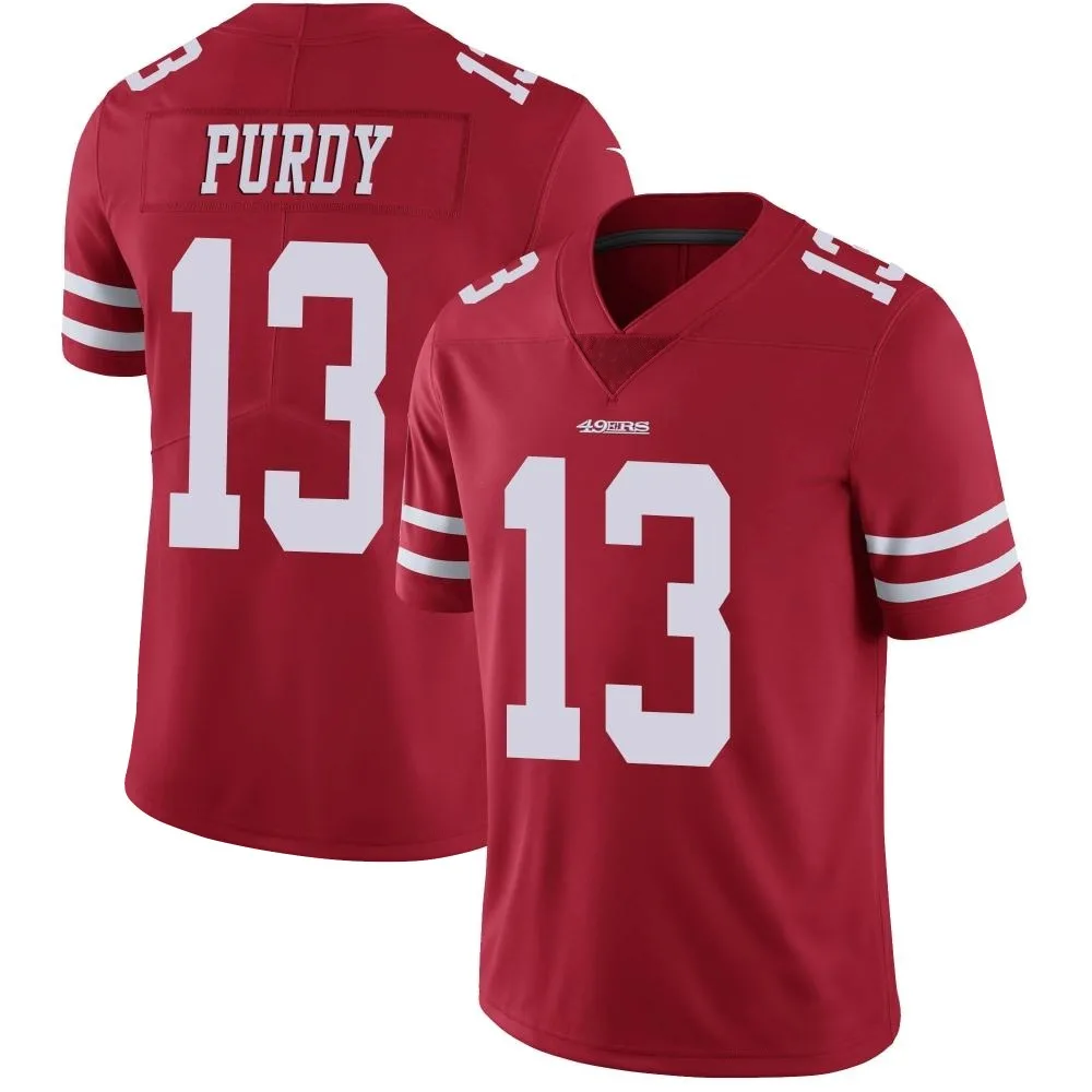 Men's San Francisco 49ers Brock Purdy Nike Team Color Vapor Untouchable Limited Red Jersey Men's San Francisco 49ers Brock Purdy Nike Team Color Vapor Untouchable Limited Red Jersey