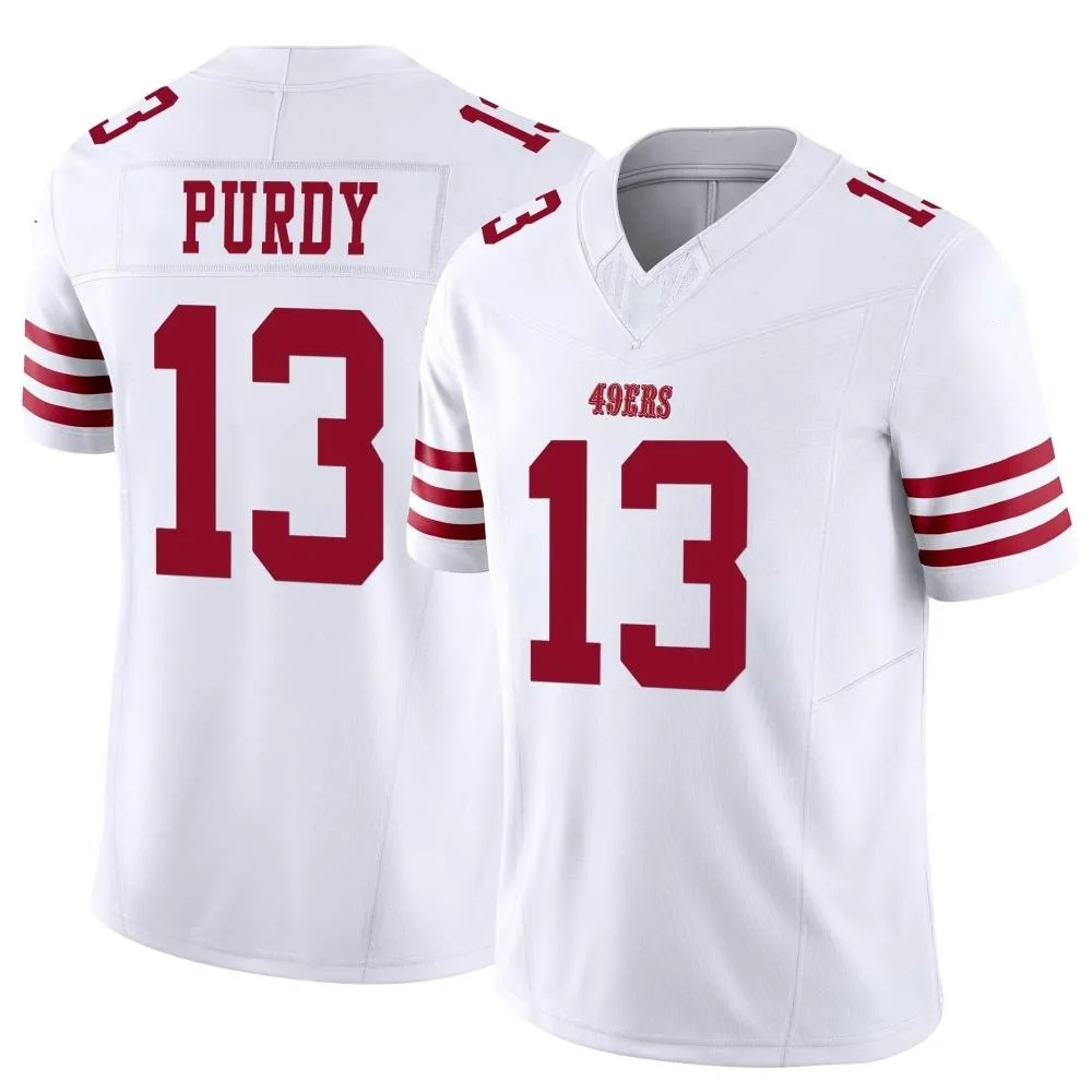 Men's San Francisco 49ers Brock Purdy Nike Vapor F.U.S.E. Limited White Jersey Men's San Francisco 49ers Brock Purdy Nike Vapor F.U.S.E. Limited White Jersey