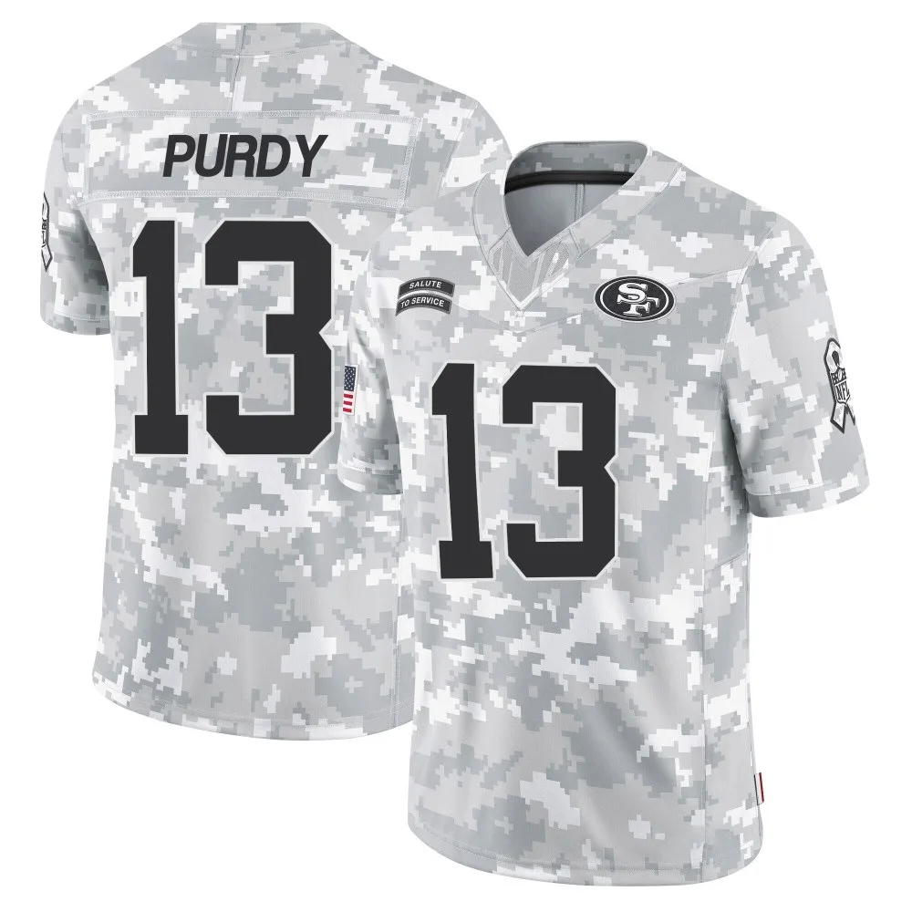 Youth San Francisco 49ers Brock Purdy Nike 2024 Salute To Service Limited Arctic Camo Jersey Youth San Francisco 49ers Brock Purdy Nike 2024 Salute To Service Limited Arctic Camo Jersey