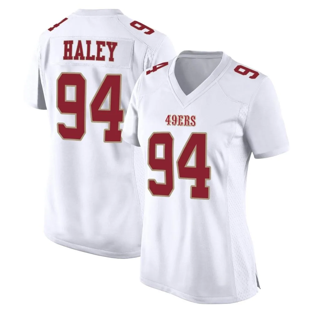 Women's San Francisco 49ers Charles Haley Nike Fashion Game White Jersey Women's San Francisco 49ers Charles Haley Nike Fashion Game White Jersey