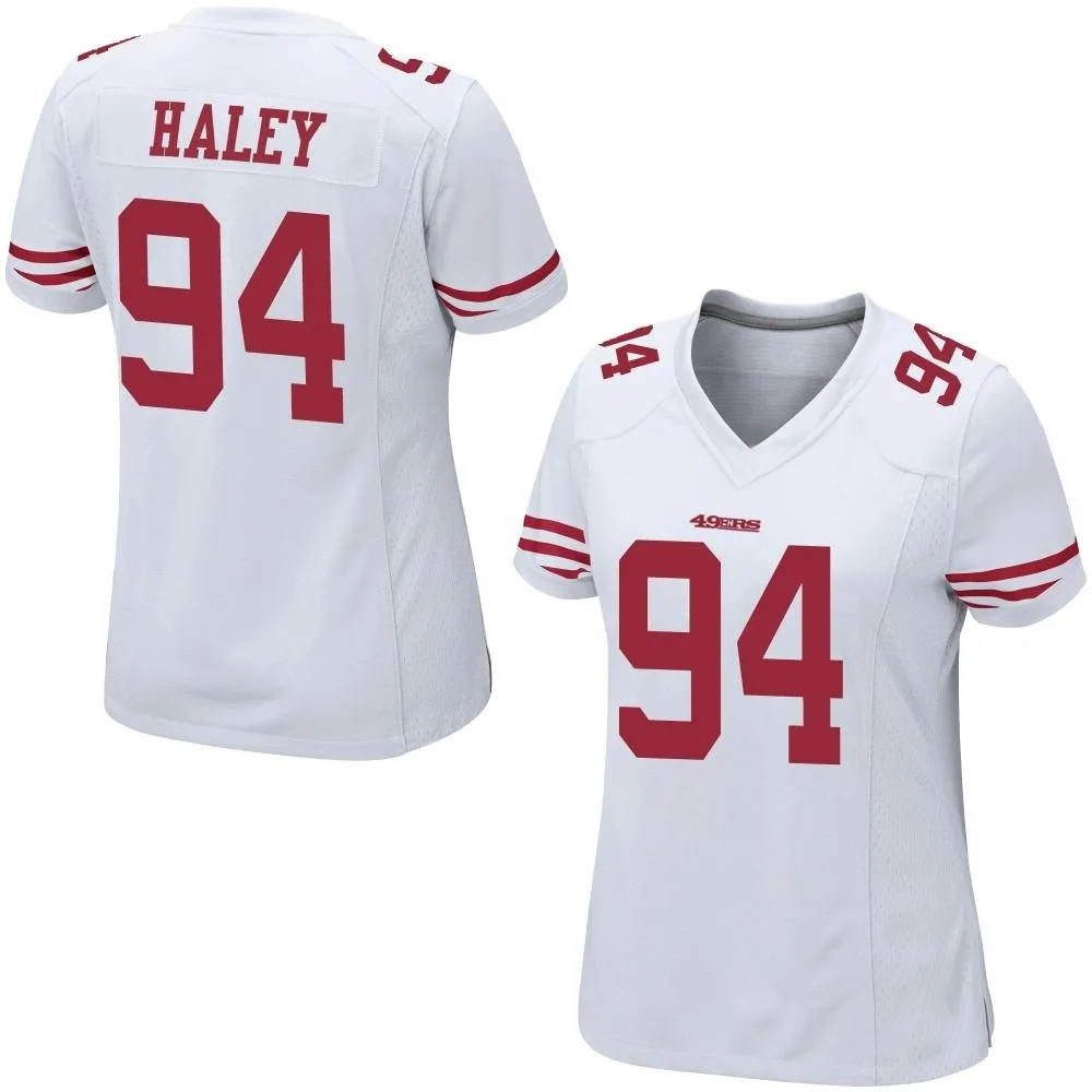 Women's San Francisco 49ers Charles Haley Nike Game White Jersey Women's San Francisco 49ers Charles Haley Nike Game White Jersey