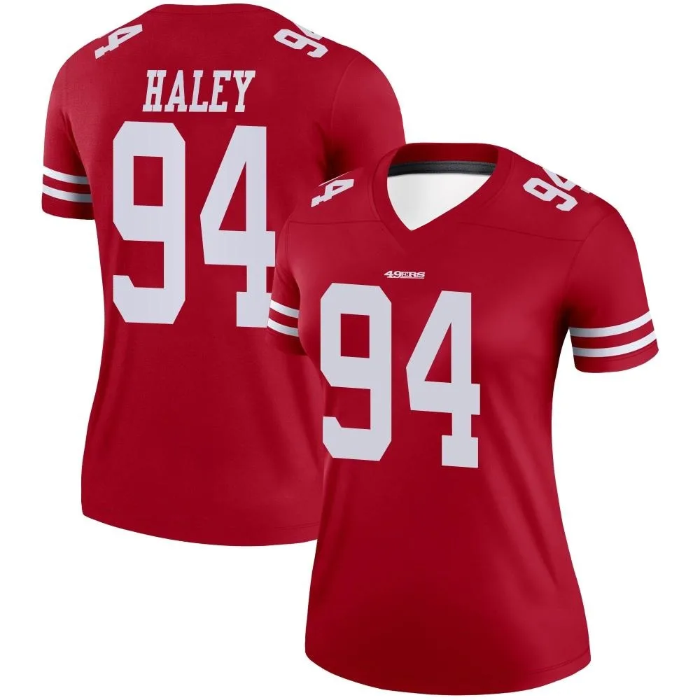 Women's San Francisco 49ers Charles Haley Nike Legend Scarlet Jersey Women's San Francisco 49ers Charles Haley Nike Legend Scarlet Jersey