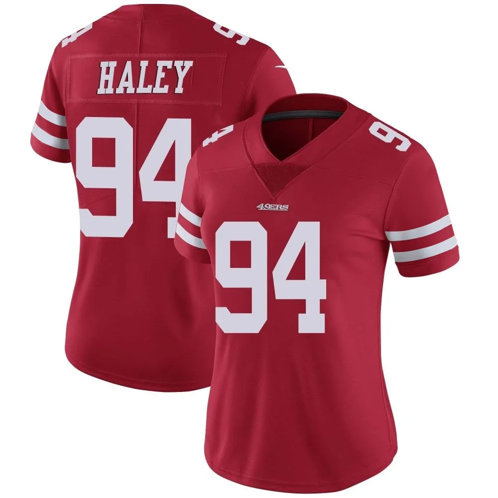 Women's San Francisco 49ers Charles Haley Nike Team Color Vapor Untouchable Limited Red Jersey Women's San Francisco 49ers Charles Haley Nike Team Color Vapor Untouchable Limited Red Jersey