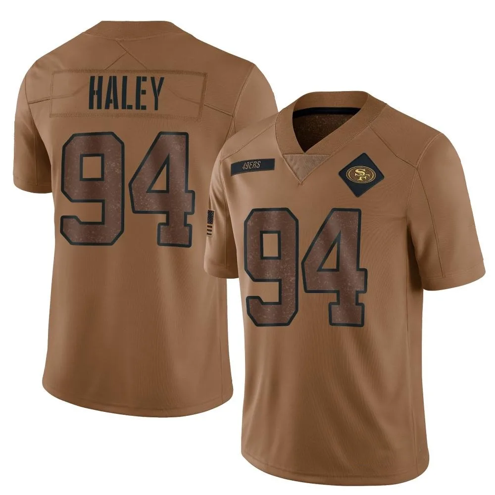 Youth San Francisco 49ers Charles Haley Nike 2023 Salute To Service Limited Brown Jersey Youth San Francisco 49ers Charles Haley Nike 2023 Salute To Service Limited Brown Jersey