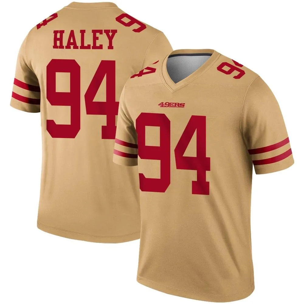 Youth San Francisco 49ers Charles Haley Nike Inverted Legend Gold Jersey Youth San Francisco 49ers Charles Haley Nike Inverted Legend Gold Jersey
