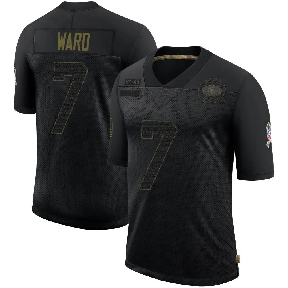 Men's San Francisco 49ers Charvarius Ward Nike 2020 Salute To Service Limited Black Jersey Men's San Francisco 49ers Charvarius Ward Nike 2020 Salute To Service Limited Black Jersey