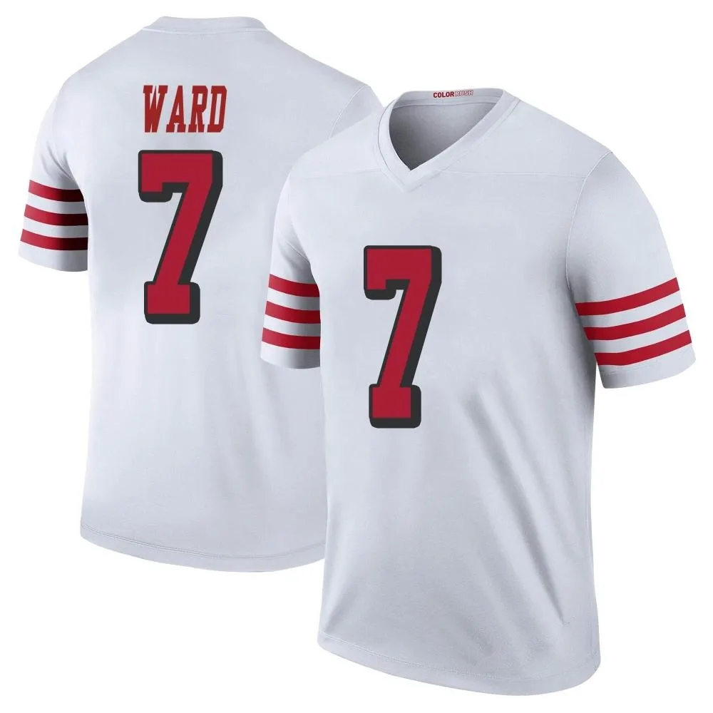 Men's San Francisco 49ers Charvarius Ward Nike Color Rush Legend White Jersey Men's San Francisco 49ers Charvarius Ward Nike Color Rush Legend White Jersey