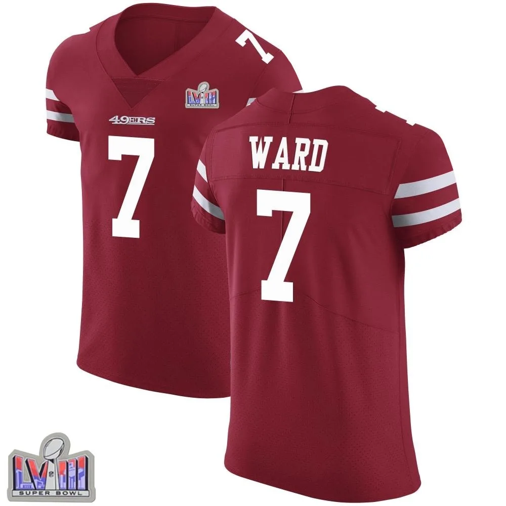 Men's San Francisco 49ers Charvarius Ward Nike Team Color Vapor Untouchable Super Bowl LVIII Patch Elite Red Jersey Men's San Francisco 49ers Charvarius Ward Nike Team Color Vapor Untouchable Super Bowl LVIII Patch Elite Red Jersey