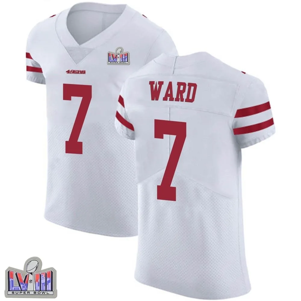 Men's San Francisco 49ers Charvarius Ward Nike Vapor Untouchable Super Bowl LVIII Patch Elite White Jersey Men's San Francisco 49ers Charvarius Ward Nike Vapor Untouchable Super Bowl LVIII Patch Elite White Jersey