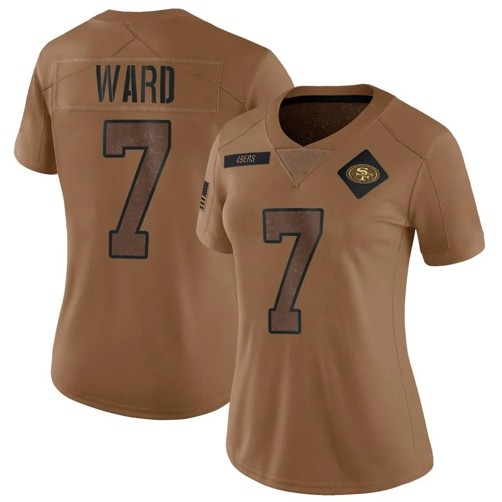 Women's San Francisco 49ers Charvarius Ward Nike 2023 Salute To Service Limited Brown Jersey Women's San Francisco 49ers Charvarius Ward Nike 2023 Salute To Service Limited Brown Jersey