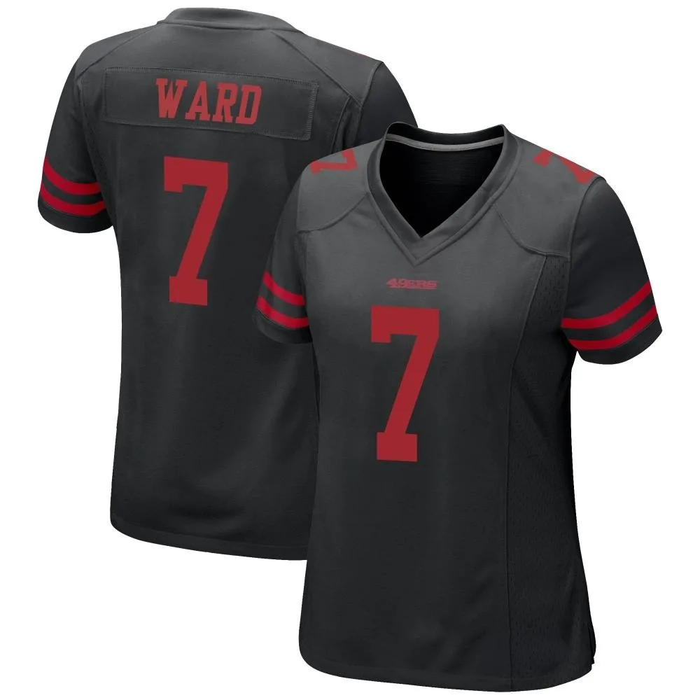 Women's San Francisco 49ers Charvarius Ward Nike Alternate Game Black Jersey Women's San Francisco 49ers Charvarius Ward Nike Alternate Game Black Jersey