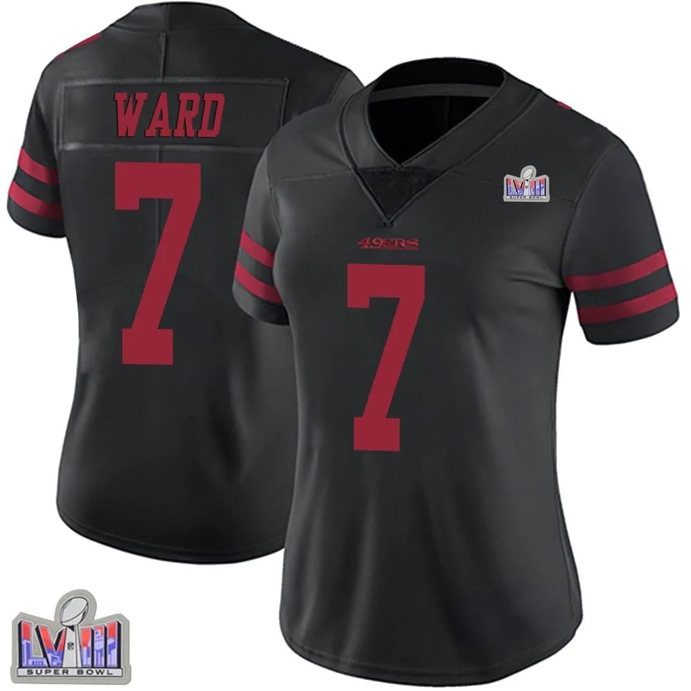 Women's San Francisco 49ers Charvarius Ward Nike Alternate Vapor Untouchable Super Bowl LVIII Patch Limited Black Jersey Women's San Francisco 49ers Charvarius Ward Nike Alternate Vapor Untouchable Super Bowl LVIII Patch Limited Black Jersey
