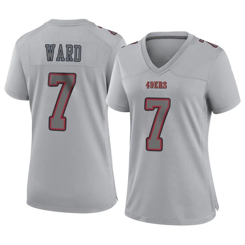 Women's San Francisco 49ers Charvarius Ward Nike Atmosphere Fashion Game Gray Jersey Women's San Francisco 49ers Charvarius Ward Nike Atmosphere Fashion Game Gray Jersey