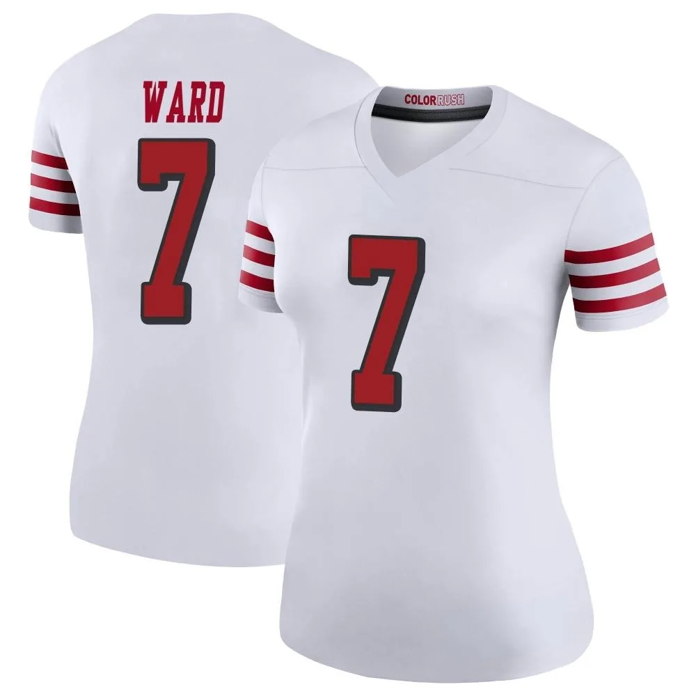Women's San Francisco 49ers Charvarius Ward Nike Color Rush Legend White Jersey Women's San Francisco 49ers Charvarius Ward Nike Color Rush Legend White Jersey
