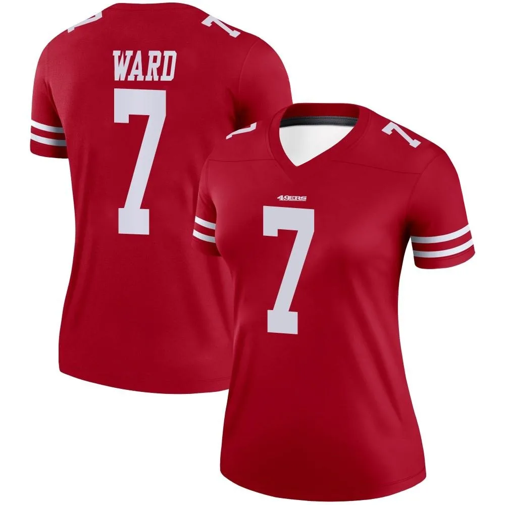 Women's San Francisco 49ers Charvarius Ward Nike Legend Scarlet Jersey Women's San Francisco 49ers Charvarius Ward Nike Legend Scarlet Jersey