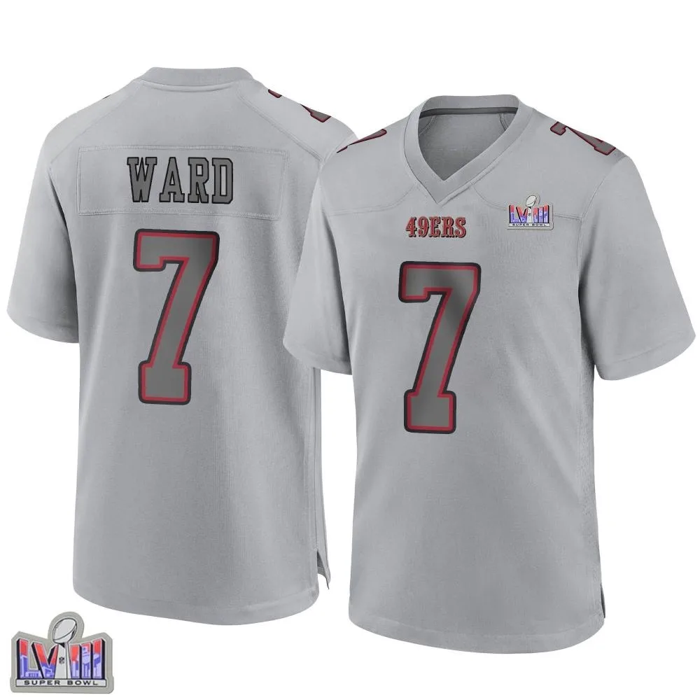 Youth San Francisco 49ers Charvarius Ward Nike Atmosphere Fashion Super Bowl LVIII Patch Game Gray Jersey Youth San Francisco 49ers Charvarius Ward Nike Atmosphere Fashion Super Bowl LVIII Patch Game Gray Jersey