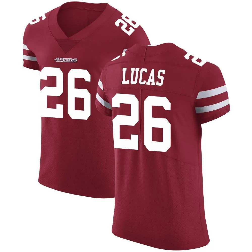Men's San Francisco 49ers Chase Lucas Nike Team Color Vapor Untouchable Elite Red Jersey Men's San Francisco 49ers Chase Lucas Nike Team Color Vapor Untouchable Elite Red Jersey