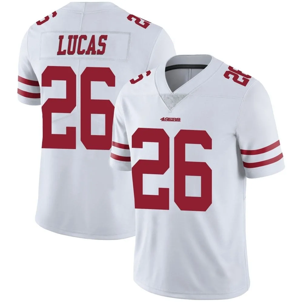 Men's San Francisco 49ers Chase Lucas Nike Vapor Untouchable Limited White Jersey Men's San Francisco 49ers Chase Lucas Nike Vapor Untouchable Limited White Jersey
