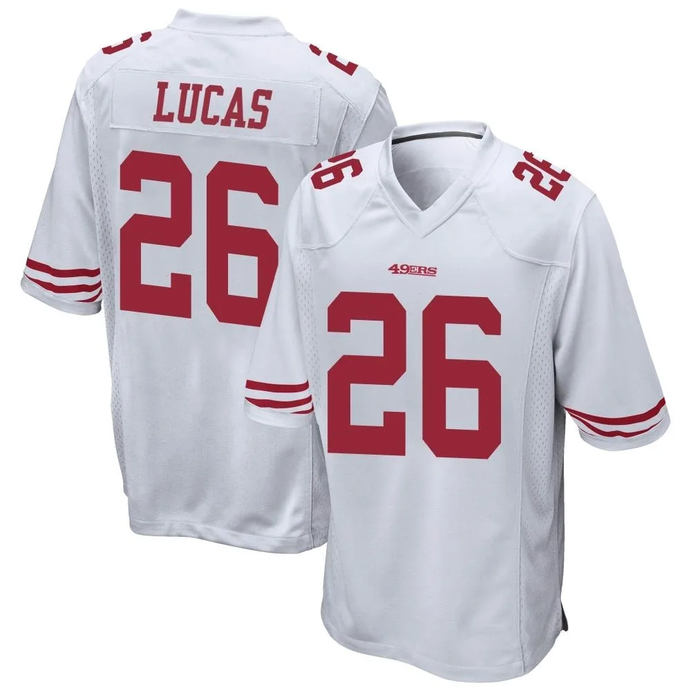 Youth San Francisco 49ers Chase Lucas Nike Game White Jersey Youth San Francisco 49ers Chase Lucas Nike Game White Jersey