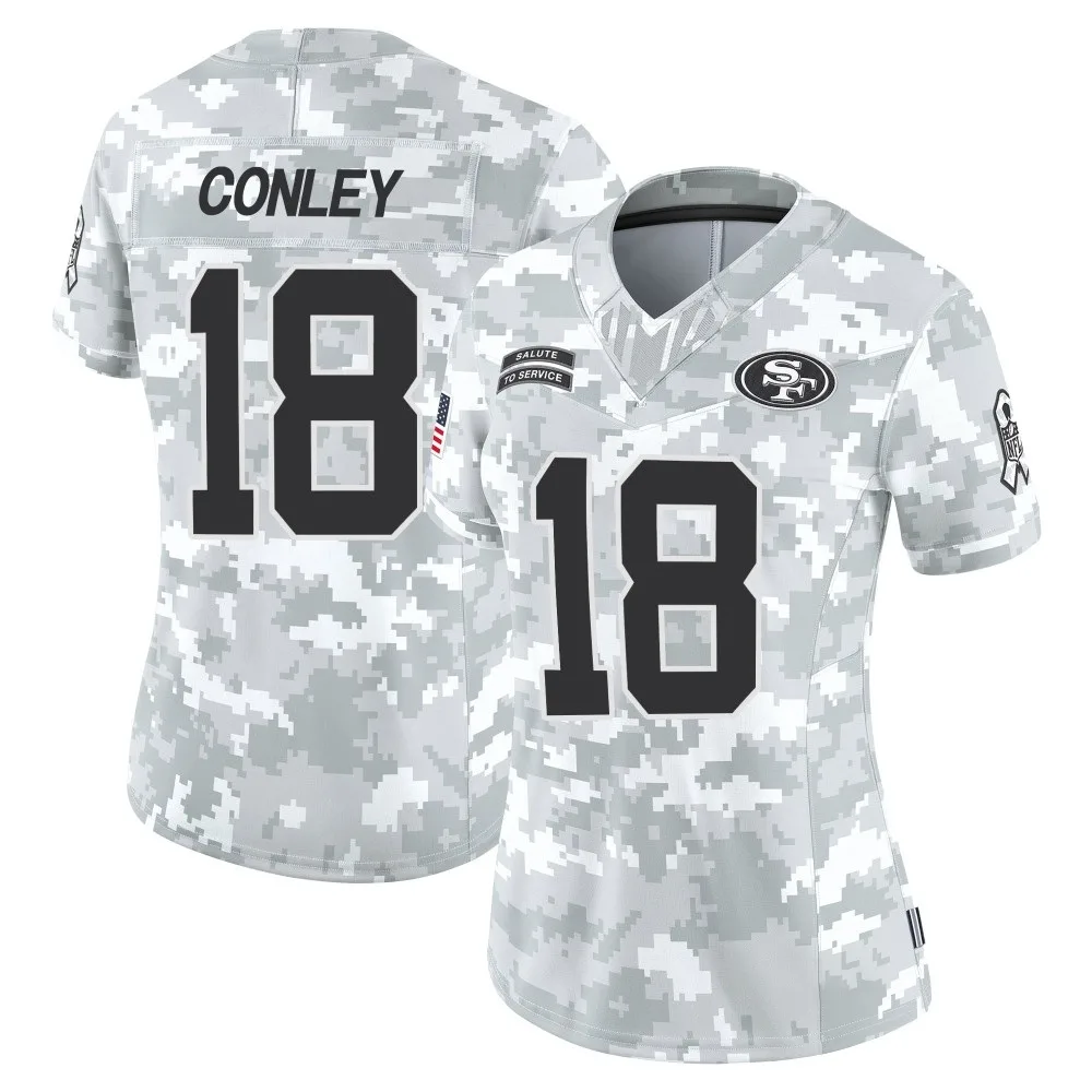 Women's San Francisco 49ers Chris Conley Nike Francisco 2024 Salute To Service Limited Arctic Camo Jersey Women's San Francisco 49ers Chris Conley Nike Francisco 2024 Salute To Service Limited Arctic Camo Jersey