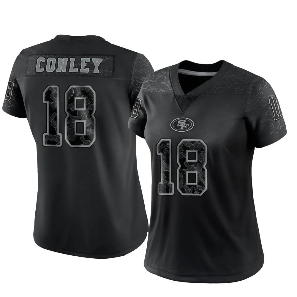 Women's San Francisco 49ers Chris Conley Nike Reflective Limited Black Jersey Women's San Francisco 49ers Chris Conley Nike Reflective Limited Black Jersey