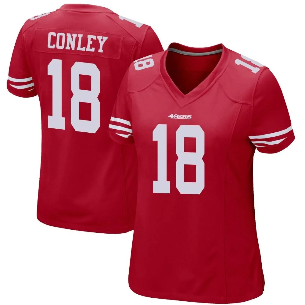 Women's San Francisco 49ers Chris Conley Nike Team Color Game Red Jersey Women's San Francisco 49ers Chris Conley Nike Team Color Game Red Jersey