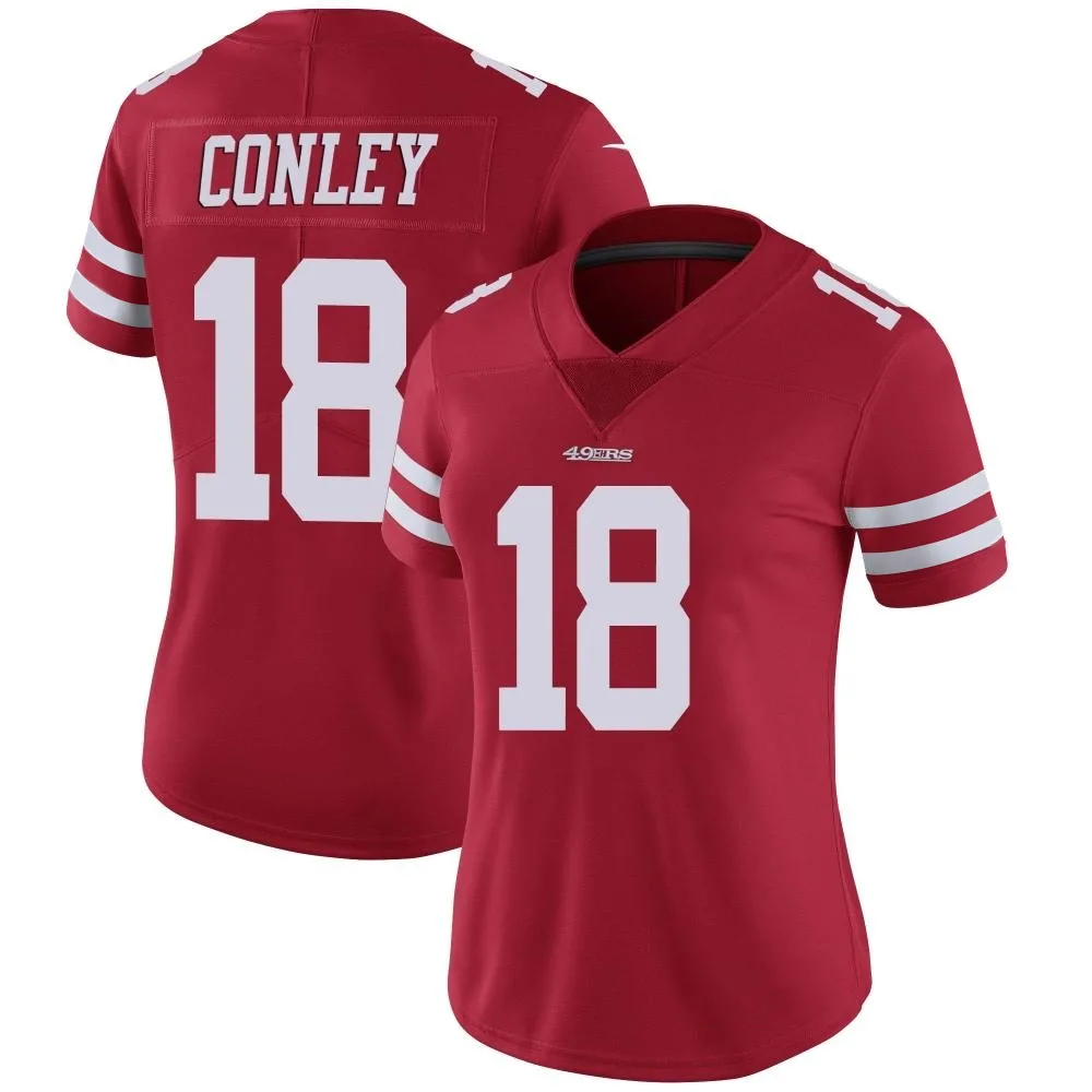 Women's San Francisco 49ers Chris Conley Nike Team Color Vapor Untouchable Limited Red Jersey Women's San Francisco 49ers Chris Conley Nike Team Color Vapor Untouchable Limited Red Jersey