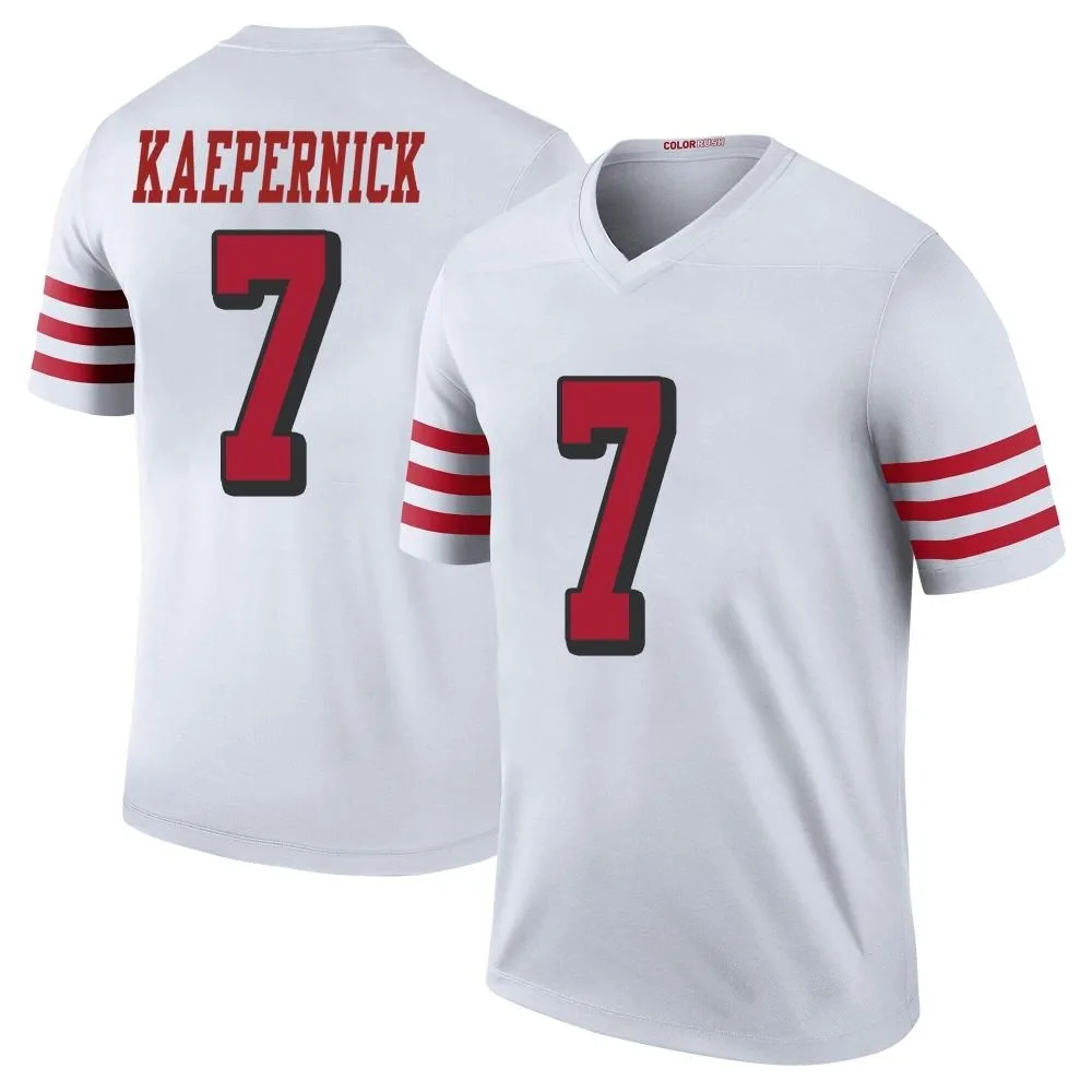 Men's San Francisco 49ers Colin Kaepernick Nike Color Rush Legend White Jersey Men's San Francisco 49ers Colin Kaepernick Nike Color Rush Legend White Jersey