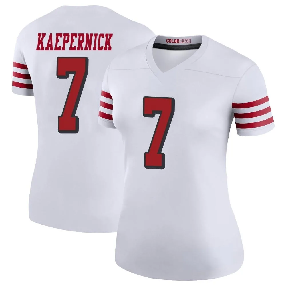Women's San Francisco 49ers Colin Kaepernick Nike Color Rush Legend White Jersey Women's San Francisco 49ers Colin Kaepernick Nike Color Rush Legend White Jersey