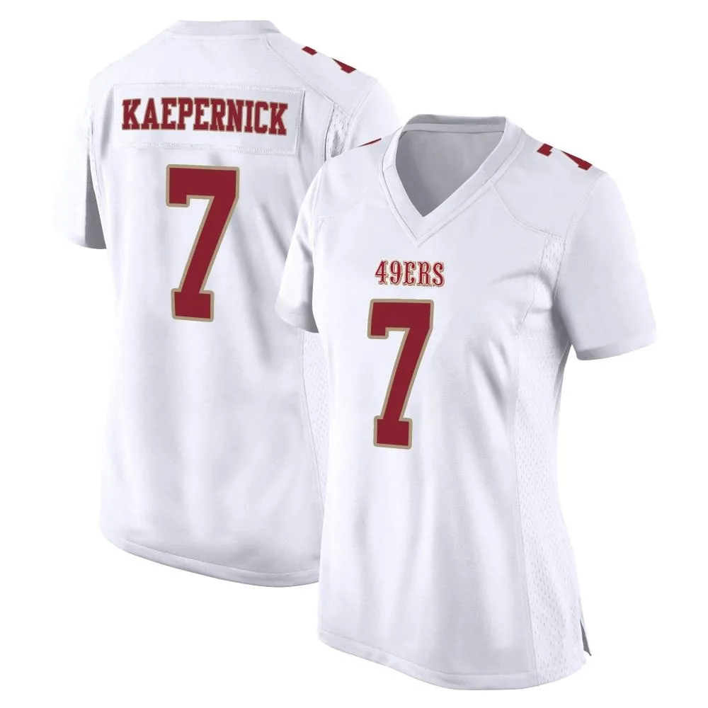 Women's San Francisco 49ers Colin Kaepernick Nike Fashion Game White Jersey Women's San Francisco 49ers Colin Kaepernick Nike Fashion Game White Jersey