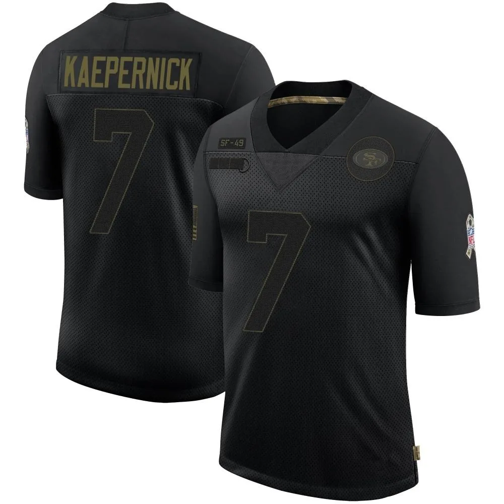 Youth San Francisco 49ers Colin Kaepernick Nike 2020 Salute To Service Limited Black Jersey Youth San Francisco 49ers Colin Kaepernick Nike 2020 Salute To Service Limited Black Jersey