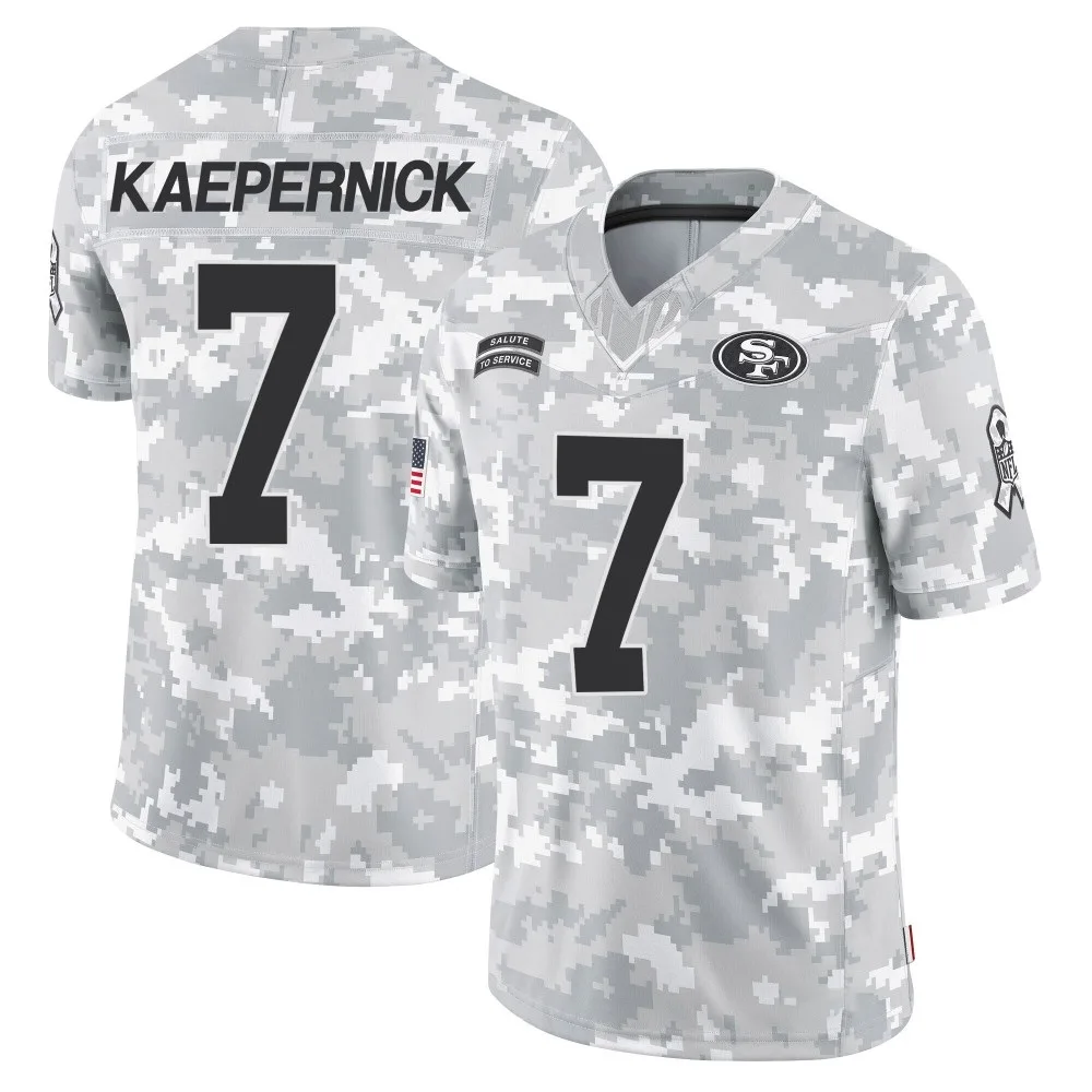 Youth San Francisco 49ers Colin Kaepernick Nike 2024 Salute To Service Limited Arctic Camo Jersey Youth San Francisco 49ers Colin Kaepernick Nike 2024 Salute To Service Limited Arctic Camo Jersey