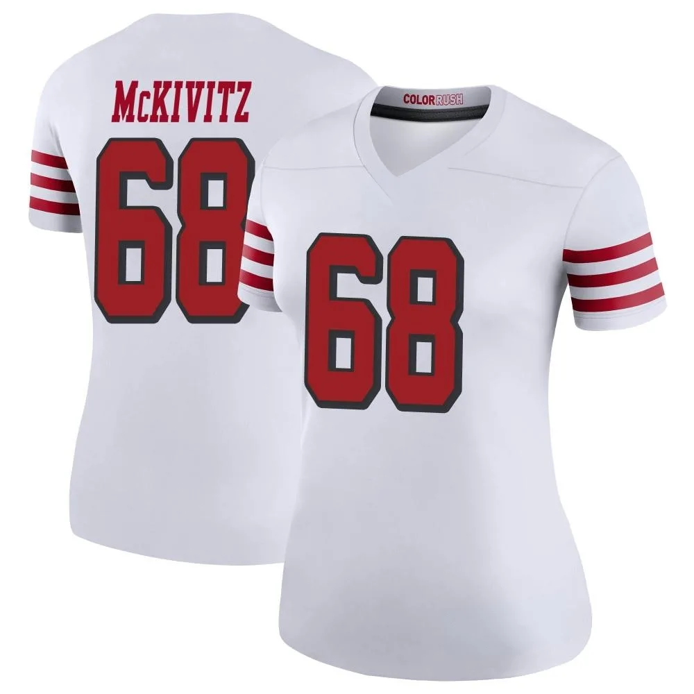Women's San Francisco 49ers Colton Mckivitz Nike Color Rush Legend White Jersey Women's San Francisco 49ers Colton Mckivitz Nike Color Rush Legend White Jersey