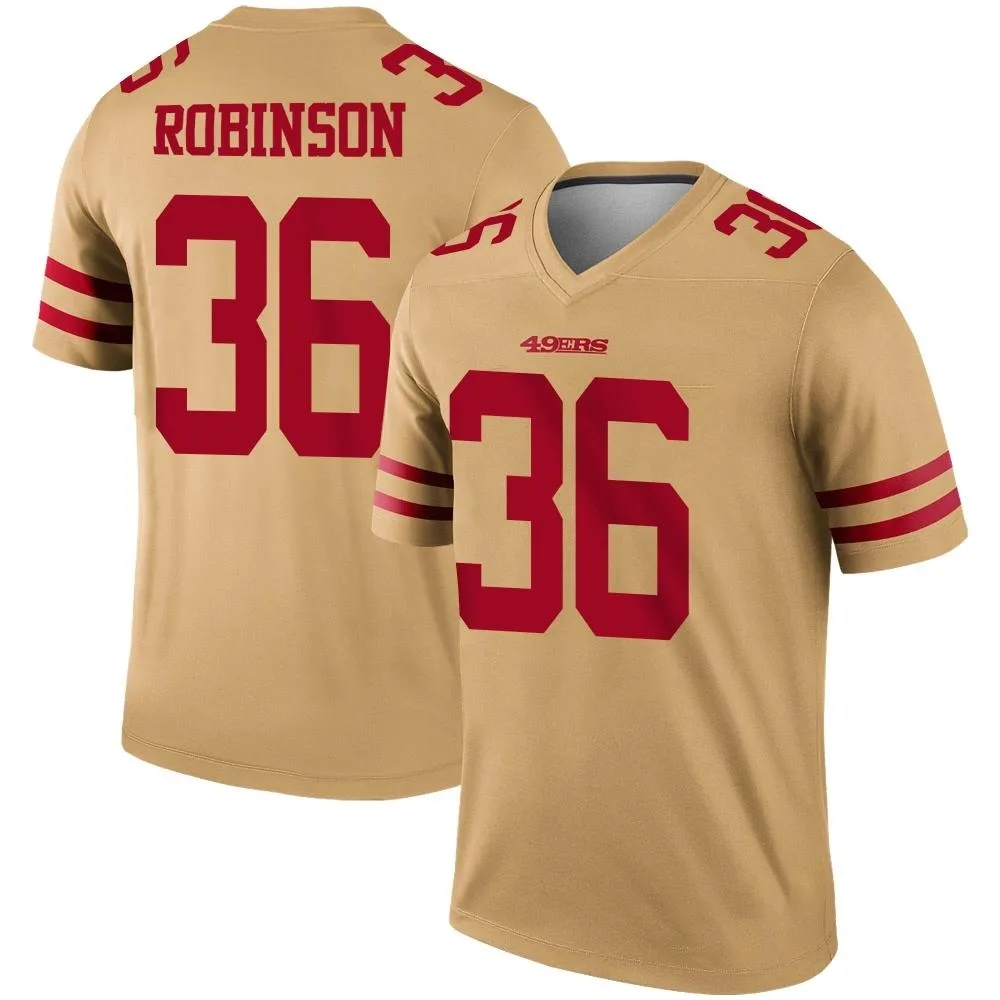 Men's San Francisco 49ers Curtis Robinson Nike Inverted Legend Gold Jersey Men's San Francisco 49ers Curtis Robinson Nike Inverted Legend Gold Jersey