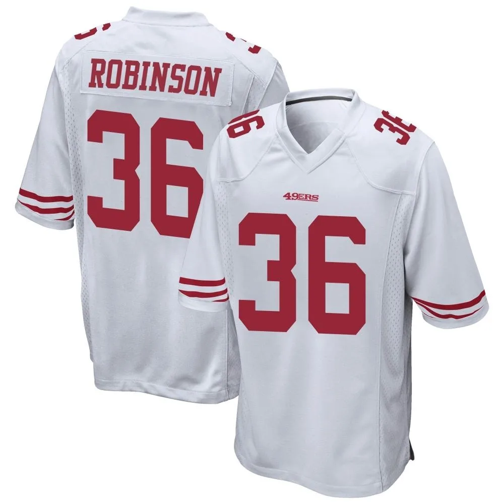 Men's San Francisco 49ers Curtis Robinson Nike Game White Jersey Men's San Francisco 49ers Curtis Robinson Nike Game White Jersey