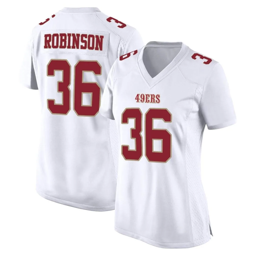 Women's San Francisco 49ers Curtis Robinson Nike Fashion Game White Jersey Women's San Francisco 49ers Curtis Robinson Nike Fashion Game White Jersey