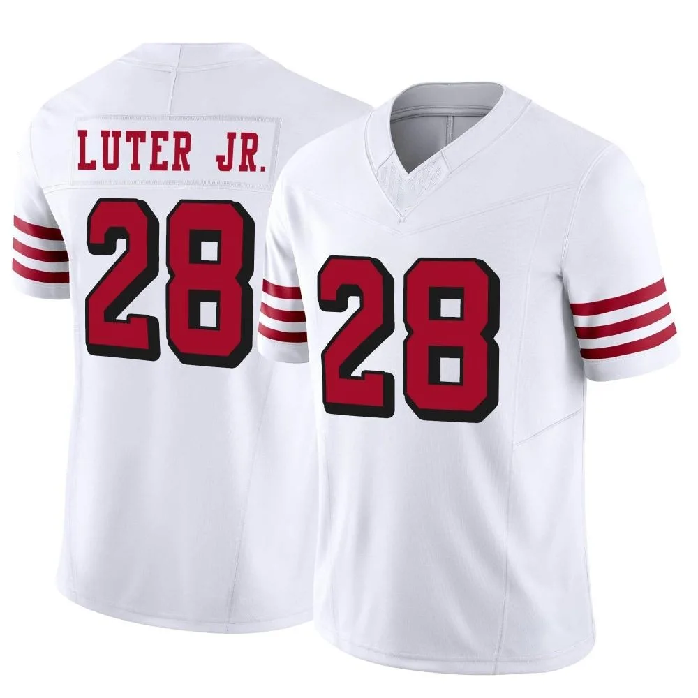 Men's San Francisco 49ers Darrell Luter Jr. Nike Alternate Vapor F.U.S.E. Limited White Jersey Men's San Francisco 49ers Darrell Luter Jr. Nike Alternate Vapor F.U.S.E. Limited White Jersey