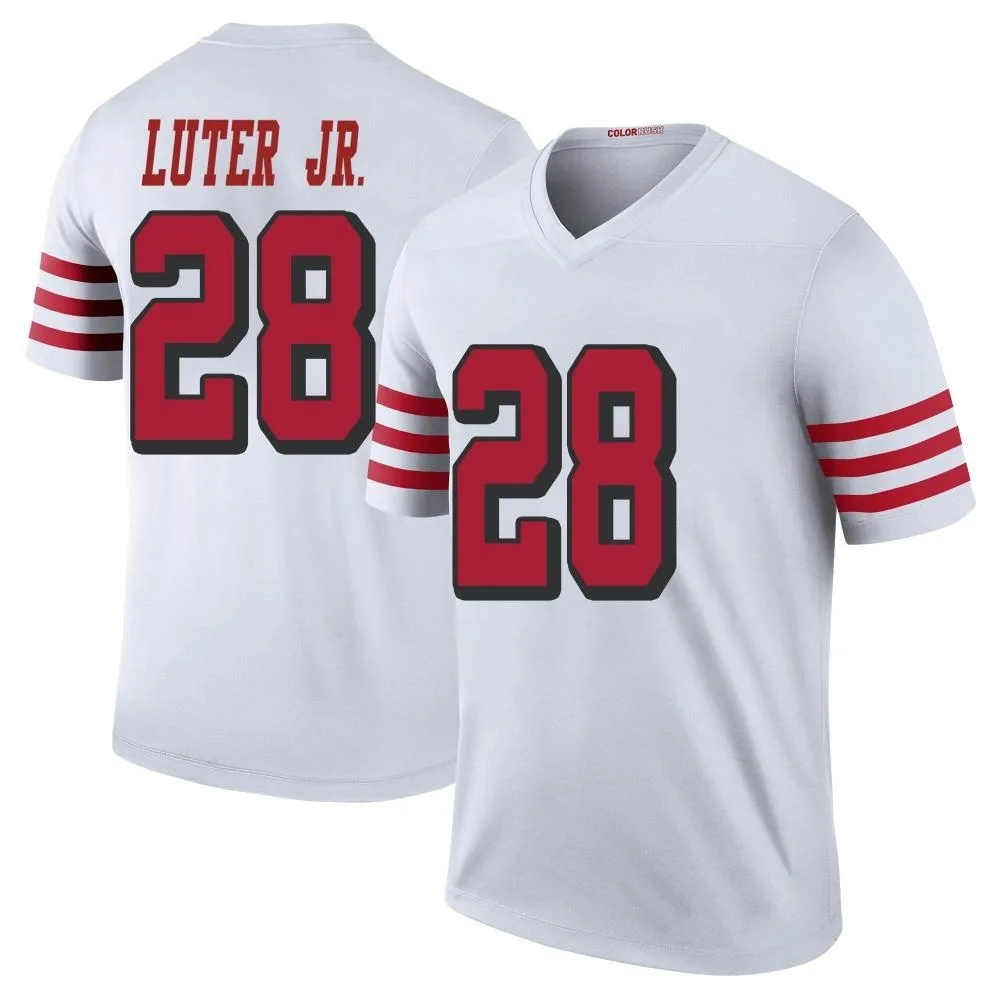 Men's San Francisco 49ers Darrell Luter Jr. Nike Color Rush Legend White Jersey Men's San Francisco 49ers Darrell Luter Jr. Nike Color Rush Legend White Jersey