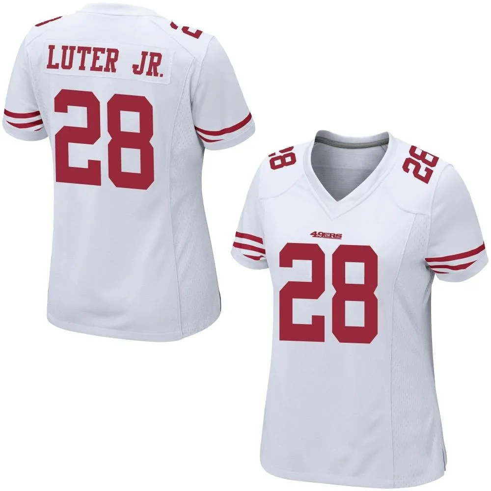 Women's San Francisco 49ers Darrell Luter Jr. Nike Game White Jersey Women's San Francisco 49ers Darrell Luter Jr. Nike Game White Jersey