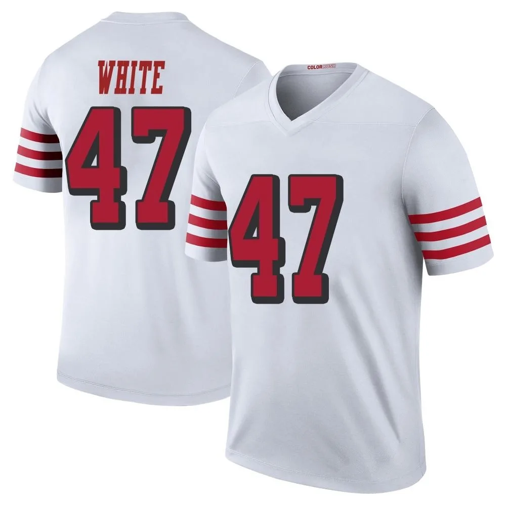 Men's San Francisco 49ers Dashaun White Nike Color Rush Legend White Jersey Men's San Francisco 49ers Dashaun White Nike Color Rush Legend White Jersey
