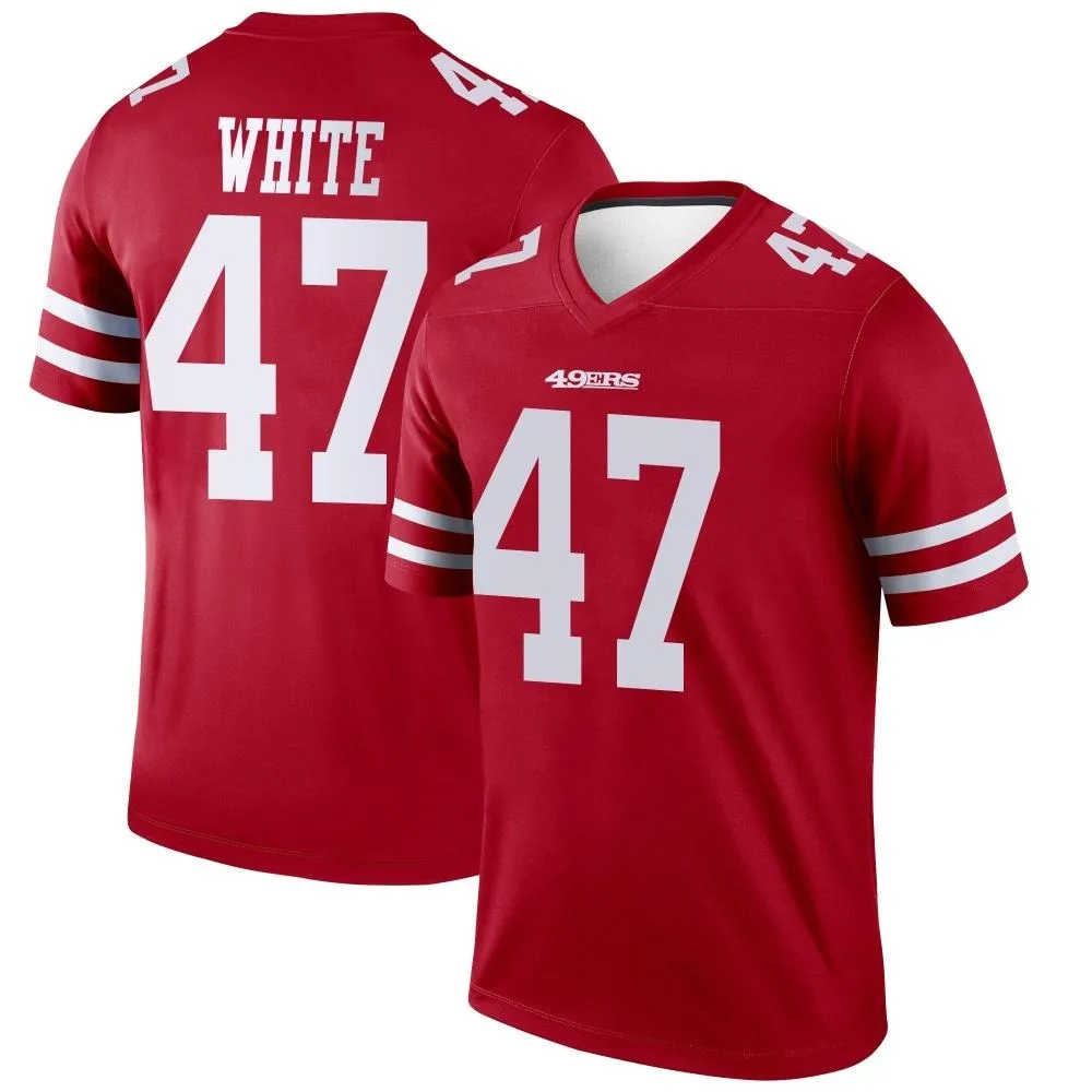Men's San Francisco 49ers Dashaun White Nike Legend Scarlet Jersey Men's San Francisco 49ers Dashaun White Nike Legend Scarlet Jersey