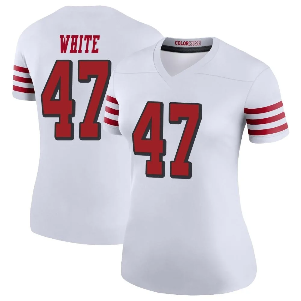 Women's San Francisco 49ers Dashaun White Nike Color Rush Legend White Jersey Women's San Francisco 49ers Dashaun White Nike Color Rush Legend White Jersey
