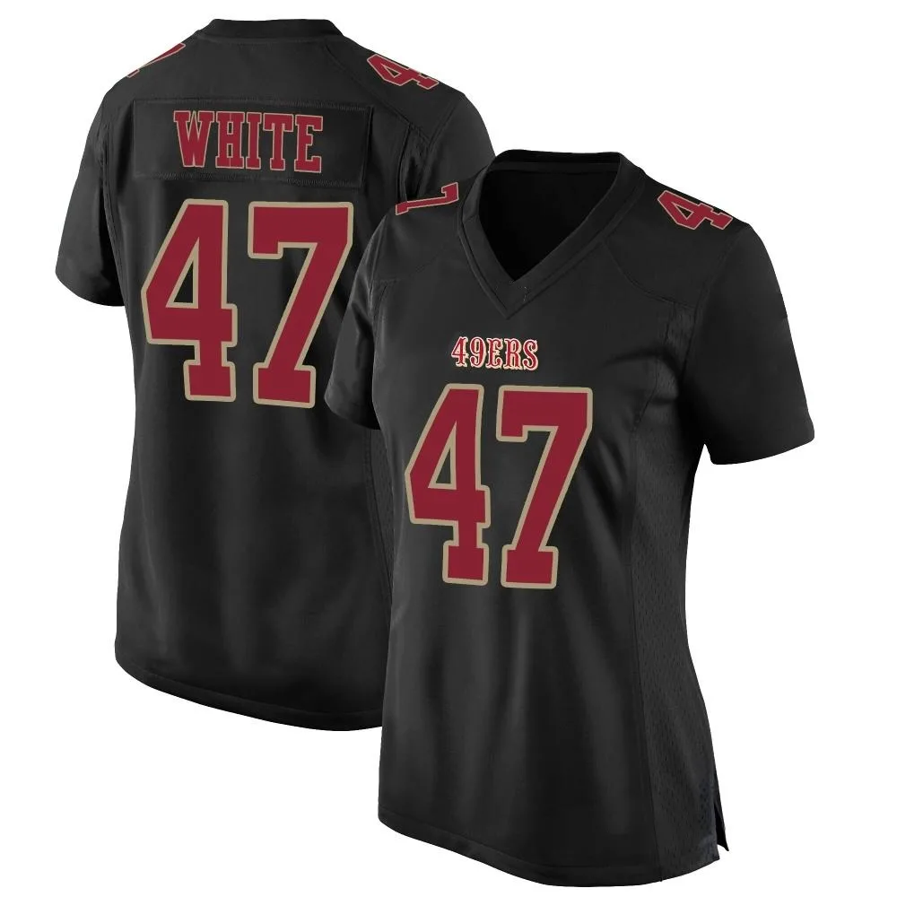 Women's San Francisco 49ers Dashaun White Nike Fashion Game Black Jersey Women's San Francisco 49ers Dashaun White Nike Fashion Game Black Jersey