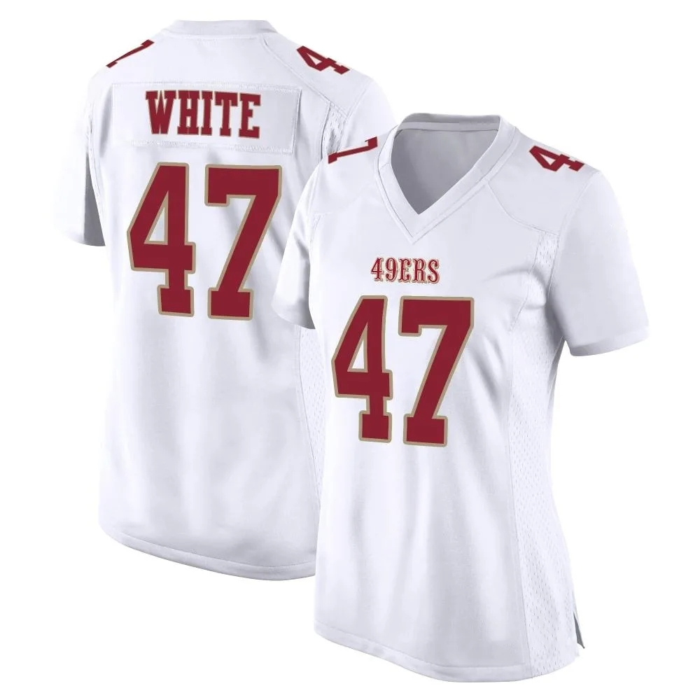 Women's San Francisco 49ers Dashaun White Nike Fashion Game White Jersey Women's San Francisco 49ers Dashaun White Nike Fashion Game White Jersey