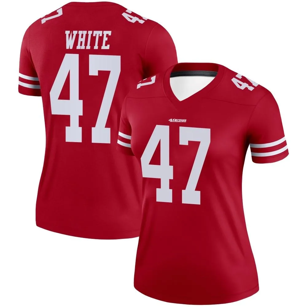Women's San Francisco 49ers Dashaun White Nike Legend Scarlet Jersey Women's San Francisco 49ers Dashaun White Nike Legend Scarlet Jersey