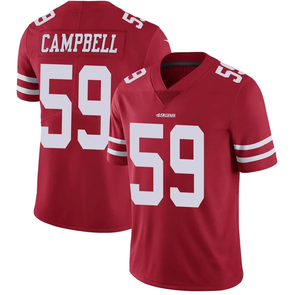 Men's San Francisco 49ers De'vondre Campbell Nike Team Color Vapor Untouchable Limited Red Jersey Men's San Francisco 49ers De'vondre Campbell Nike Team Color Vapor Untouchable Limited Red Jersey