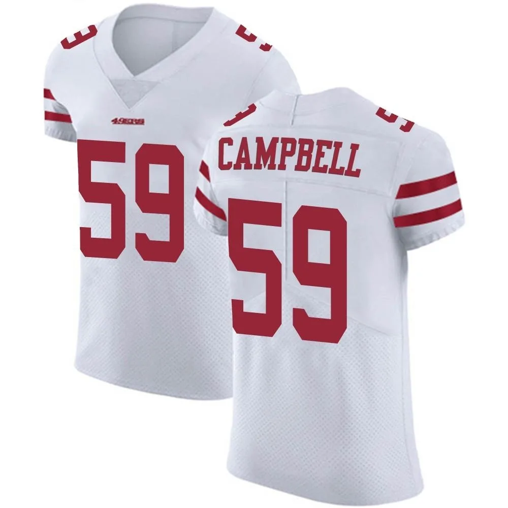 Men's San Francisco 49ers De'vondre Campbell Nike Vapor Untouchable Elite White Jersey Men's San Francisco 49ers De'vondre Campbell Nike Vapor Untouchable Elite White Jersey
