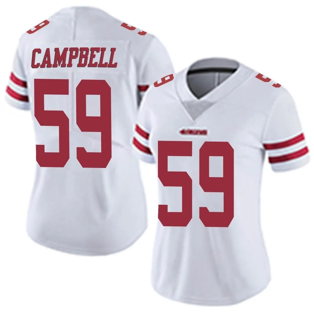 Women's San Francisco 49ers De'vondre Campbell Nike Vapor Untouchable Limited White Jersey Women's San Francisco 49ers De'vondre Campbell Nike Vapor Untouchable Limited White Jersey