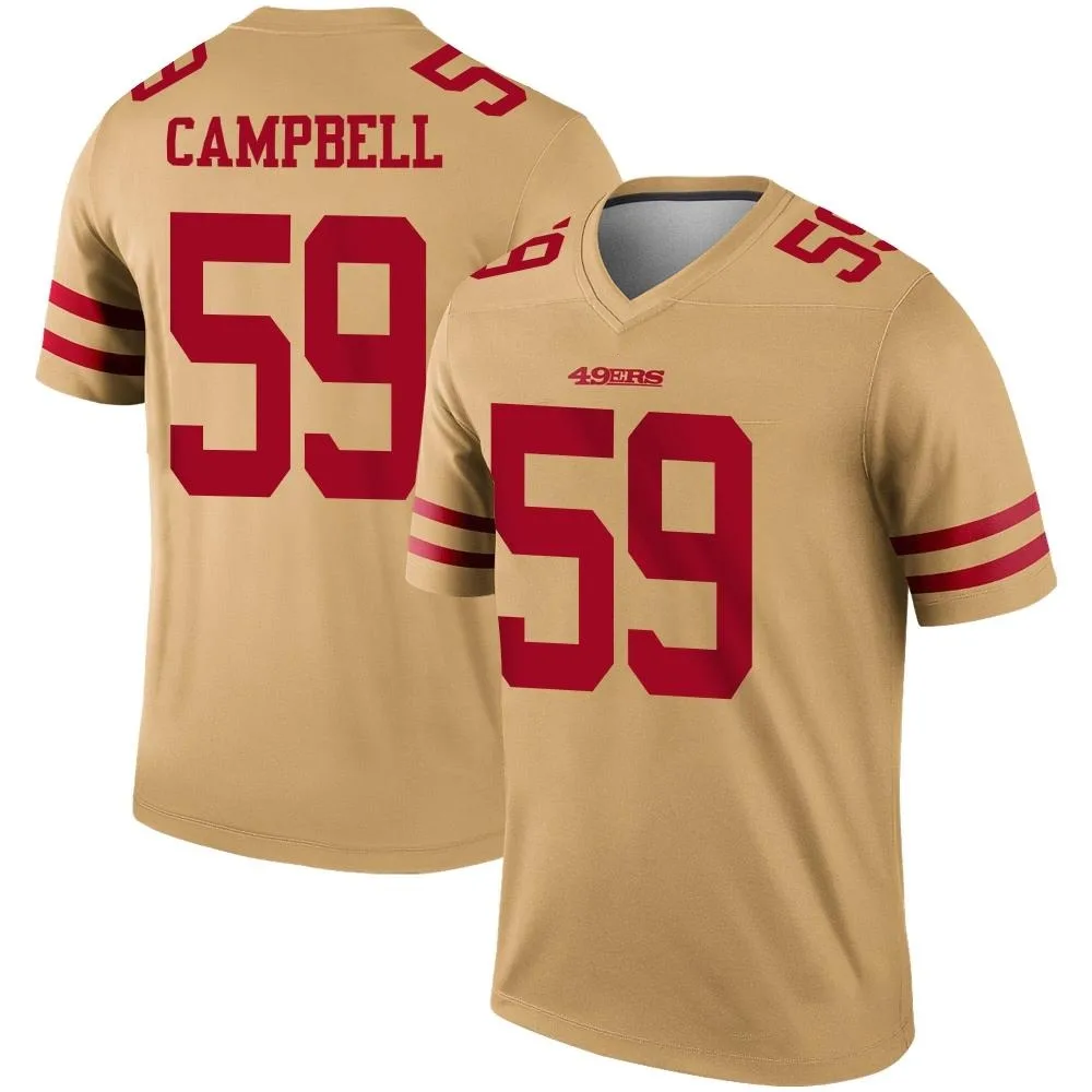 Youth San Francisco 49ers De'vondre Campbell Nike Inverted Legend Gold Jersey Youth San Francisco 49ers De'vondre Campbell Nike Inverted Legend Gold Jersey